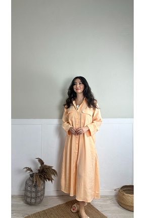 لباس نارنجی زنانه بافتنی Muaz - کد 856905394