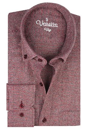 پیراهن زرشکی مردانه رگولار Varetta - کد 856918722