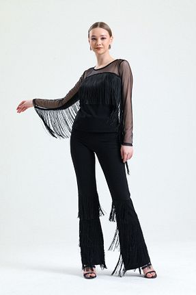 بلوز مشکی زنانه ساده Sense - کد 689527419