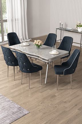 ست میز آشپزخانه سفید MDF Canisa - کد 822362777