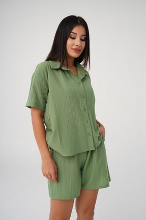 ست بالاتنه و پائین تنه سبز زنانه بافتنی Hipo Trend - کد 834658564