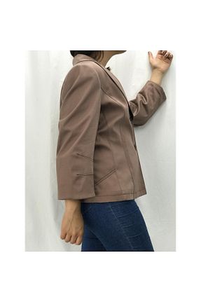 کت قهوه ای زنانه Boxy ENSAR GİYİM - کد 818050288