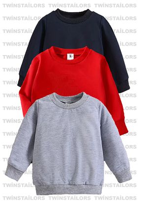 سوئیشرت مشکی بچه گانه ساده twins tailors - کد 856339889