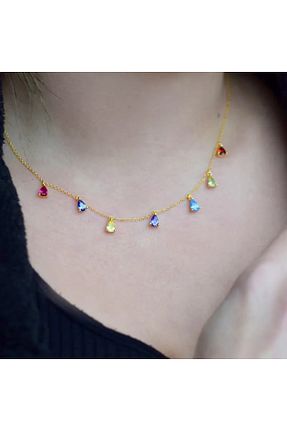 گردنبند نقره طلائی زنانه 925 عیار Bylin Takı - کد 72187951