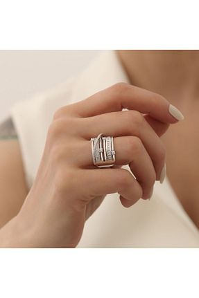 انگشتر نقره زنانه زیرکن Rachel Silver - کد 848927306