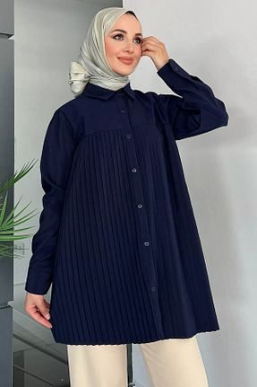 پیراهن حجاب سرمه ای زنانه رگولار jldkids - کد 856916268