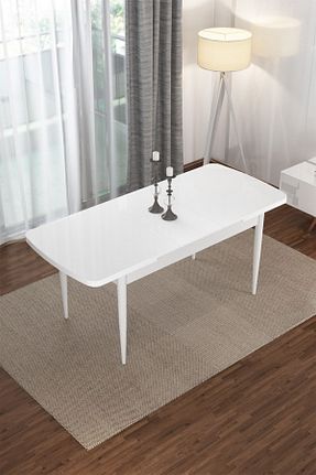 میز آشپزخانه سفید Suntalam Canisa Concept - کد 38131767