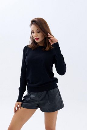 پلیور مشکی زنانه ساده Fame - کد 856927157