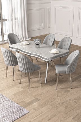 ست میز آشپزخانه سفید MDF Canisa - کد 820998650