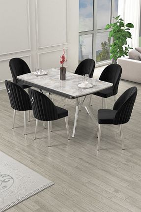 ست میز آشپزخانه سفید MDF Canisa - کد 807269646