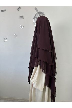 روسری قهوه ای شیفون yusracollectionn - کد 856961731