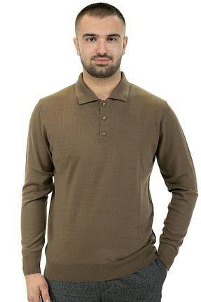 پلیور قهوه ای مردانه ساده Sarar - کد 467931503