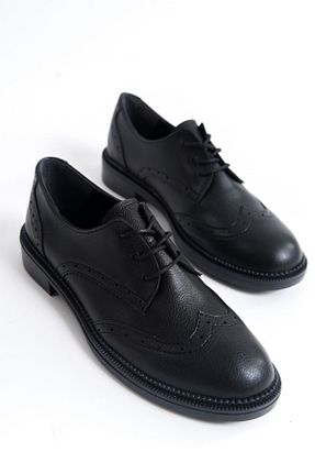 کفش آکسفورد مشکی زنانه چرم مصنوعی öz se shoes - کد 768075302