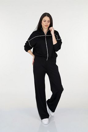 ست بالاتنه و پائین تنه مشکی زنانه بافتنی le mardi - کد 780525236