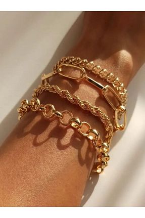 دستبند جواهر طلائی زنانه مروارید GKBUTİK - کد 852993047