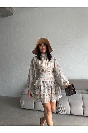 لباس بژ زنانه بافتنی lolembutik - کد 845372667