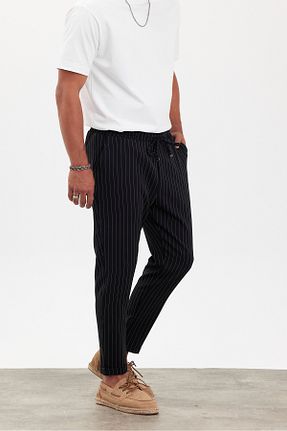 شلوار مشکی مردانه الاستین İLKCET MODA - کد 856389751