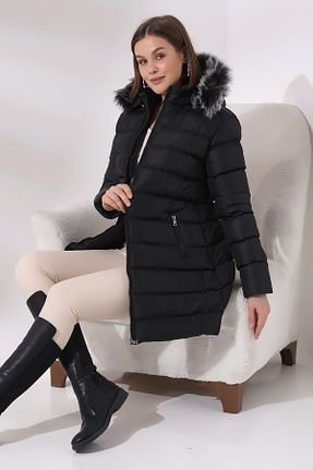 کاپشن مشکی زنانه رگولار Talsmoda - کد 785455235