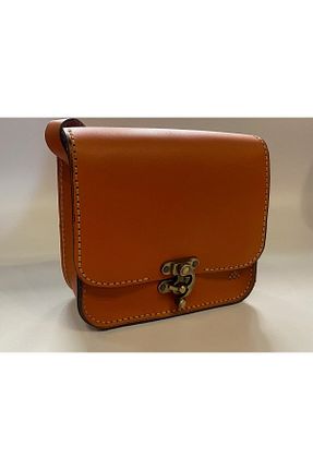 کیف پستچی نارنجی زنانه چرم خالص Yaban Collection - کد 669028025
