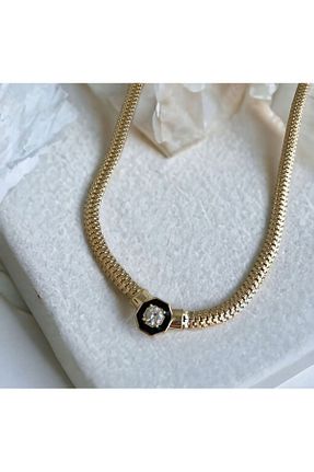 گردنبند استیل ( فولاد ) طلائی زنانه استیل (فولاد) MİOSAPRİVE - کد 843023189