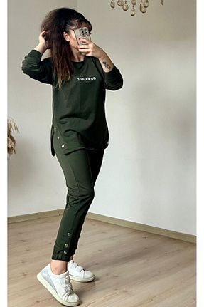 ست گرمکن سایز بزرگ خاکی زنانه مخلوط ویسکون PARİS - کد 786428206