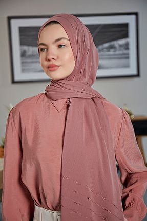شال صورتی زنانه شیفون Scarf - کد 817422032