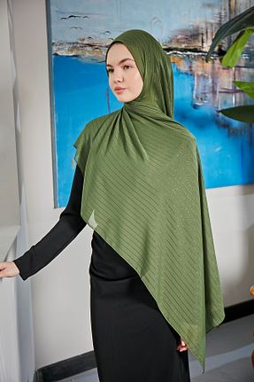 شال خاکی زنانه شیفون Scarf - کد 816597948