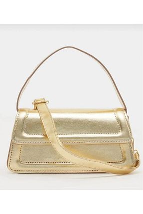 کیف دوشی طلائی زنانه چرم مصنوعی Mercan - کد 854801875