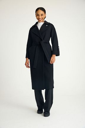 پالتو پشمی مشکی زنانه اسلیم Kent - کد 857135942