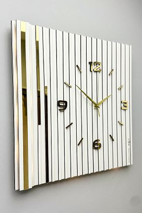 ساعت دیواری سفید 45 x 48 aSSe Tasarım - کد 846206502