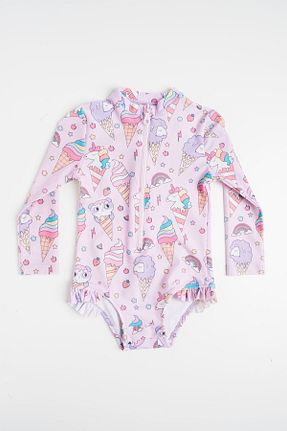 مایو صورتی بچه گانه پلی آمید Atelier the birds - کد 817921991