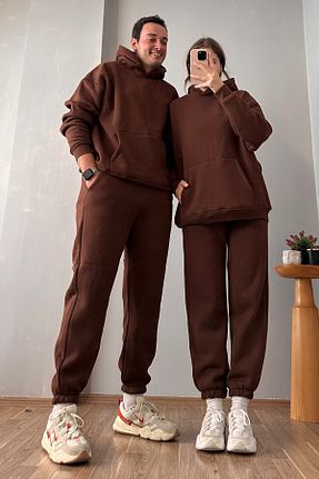 ست بالاتنه و پائین تنه قهوه ای زنانه بافتنی Sorridi - کد 857156812