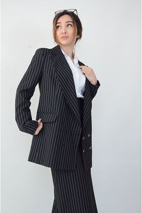 کت بلیزر مشکی زنانه %100 پنبه Bezzazzen - کد 857145776