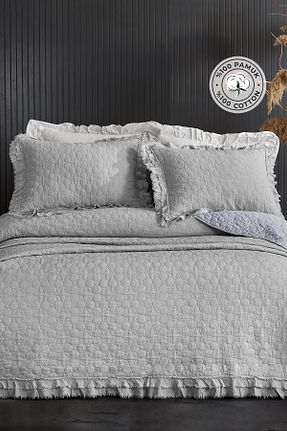 روتختی دونفره طوسی پنبه ای Evlen Home Collection - کد 852832530