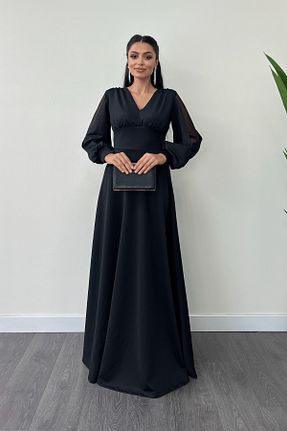 لباس مجلسی و فارغ التحصیلی مشکی زنانه پلی استر giyimmasalı - کد 790502781
