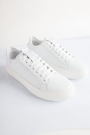 کفش اسنیکر سفید زنانه چرم اصل SU SHOE BOUTIQUE - کد 857177475