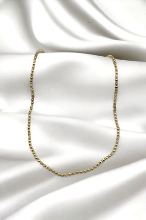 گردنبند استیل ( فولاد ) طلائی زنانه Luxe Loom - کد 782581558