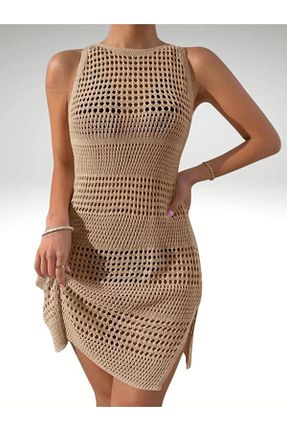 لباس ساحلی قهوه ای زنانه %100 پنبه Bracha - کد 837971021