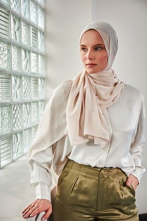 شال نباتی زنانه شیفون Scarf - کد 797378391