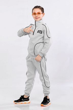 ست گرمکن طوسی بچه گانه پنبه پلی استر MORNIO - کد 857280097