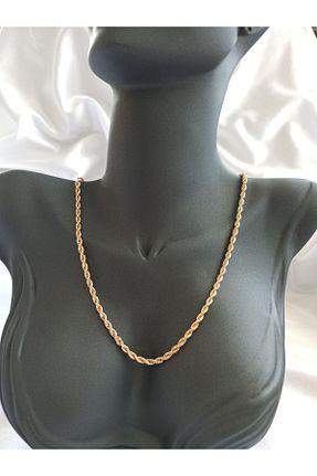 گردنبند جواهر طلائی زنانه برنجی verstecktesjuwel - کد 852818274