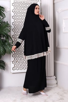 کلاه و ابایا مشکی زنانه بافتنی ihvanonline - کد 359427980