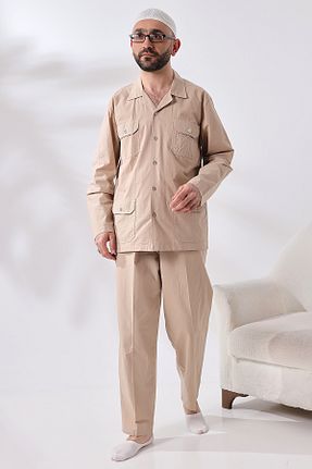 پیراهن بژ مردانه گشاد ihvanonline - کد 818970842
