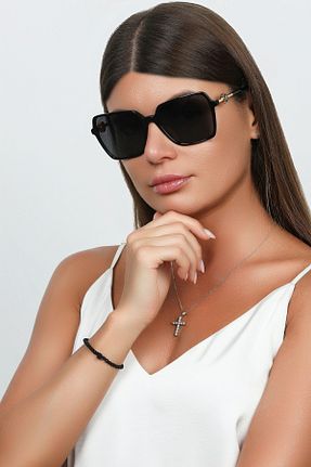 عینک آفتابی مشکی زنانه 58 Versace - کد 782903490