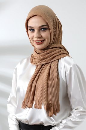 شال قهوه ای زنانه پنبه ای ihvanonline - کد 782589918