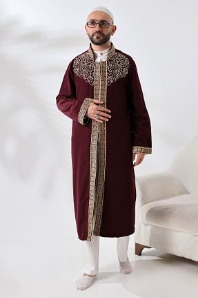 کت و شلوار زرشکی مردانه بافتنی ihvanonline - کد 817395479