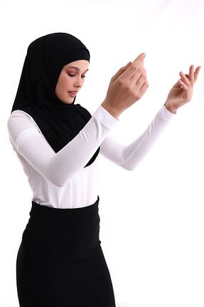 کلاه و ابایا مشکی زنانه İhvan - کد 366756345