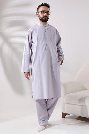 ست بالاتنه و پائین تنه طوسی مردانه بافتنی ihvanonline - کد 776847628