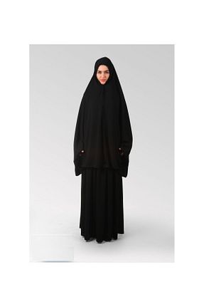 کلاه و ابایا مشکی زنانه بافتنی İhvan - کد 129477008