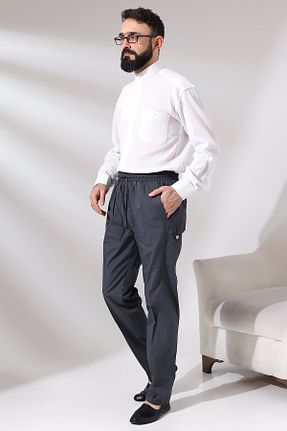 شلوار طوسی مردانه کتان ihvanonline - کد 799717255